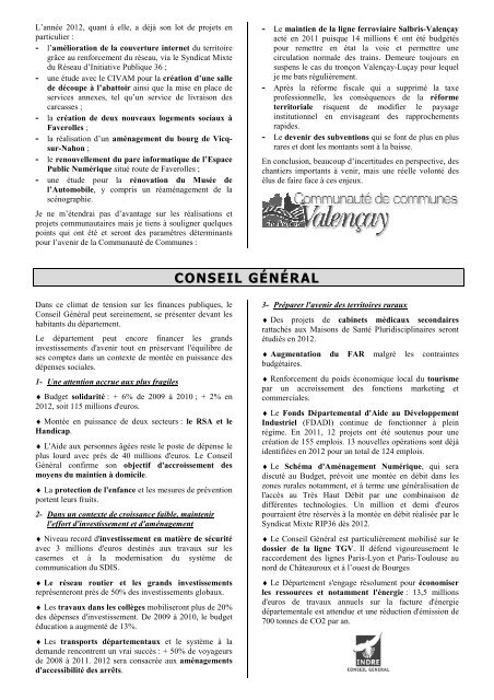 Bulletin n°61 - Ville de Valençay