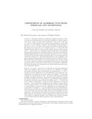 coefficients of algebraic functions: formulae and asymptotics