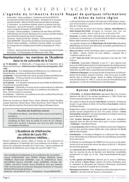 Lettre N° 53 - Site de référence de la culture et du patrimoine dans ...