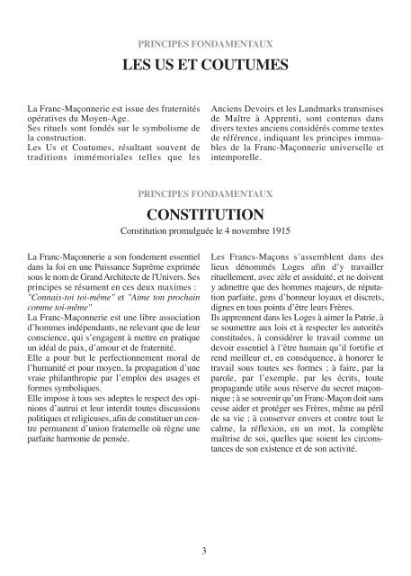 constitution - Grande Loge Nationale Française