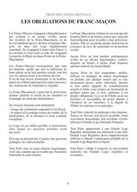 constitution - Grande Loge Nationale Française