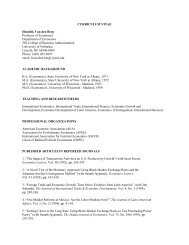 CURRICULUM VITAE Hendrik Van den Berg - The University of ...