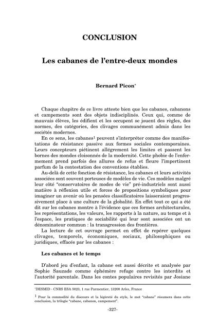 Les cabanes de l'entre-deux mondes - societe d'ecologie humaine