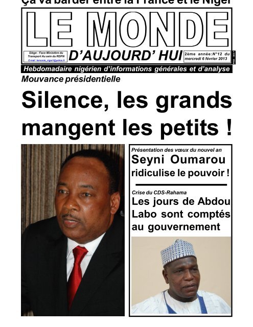 Le Monde d'Aujourd'hui - Niger