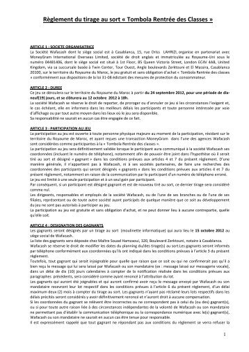 6 Free Magazines From Moneygram Com - reglement du tir!   age au sort tombola rentree des moneygram