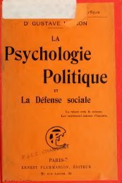 La psychologie politique et la défense sociale - EACH