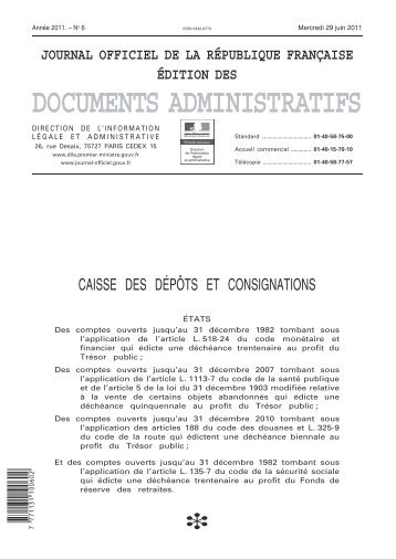 Consulter la déchéance 2012 au format pdf - Consignations ...