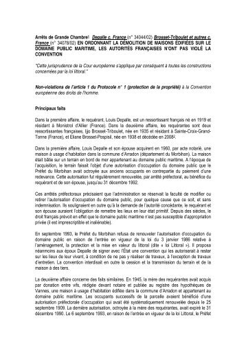 Brosset-Triboulet et autres c. France