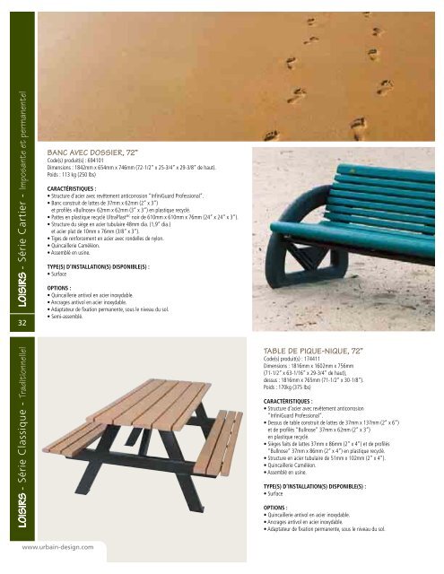 Brochure Urbain Design® Loisirs - Entreprises JC Roy inc