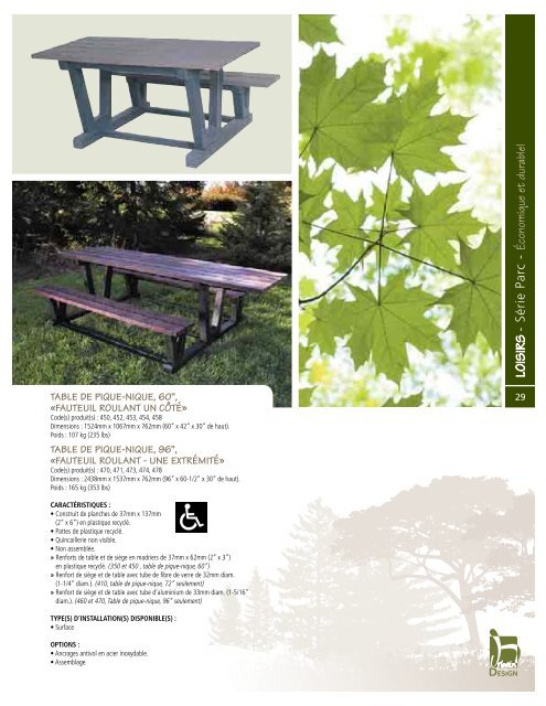 Brochure Urbain Design® Loisirs - Entreprises JC Roy inc