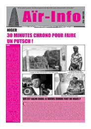 AIR INFO N°108 - Groupe de presse Aïr Info Niger