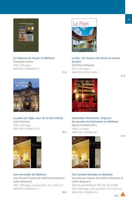 Catalogue des publications