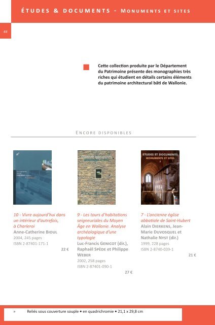 Catalogue des publications