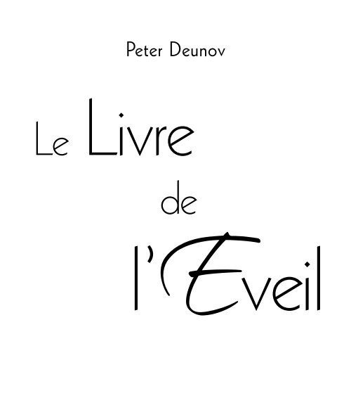 EBOOK - Le livre de l'Eveil