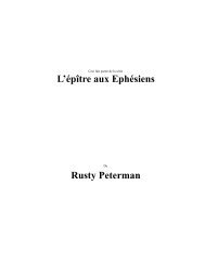 L'épître aux Ephésiens Rusty Peterman - Biblecourses.com