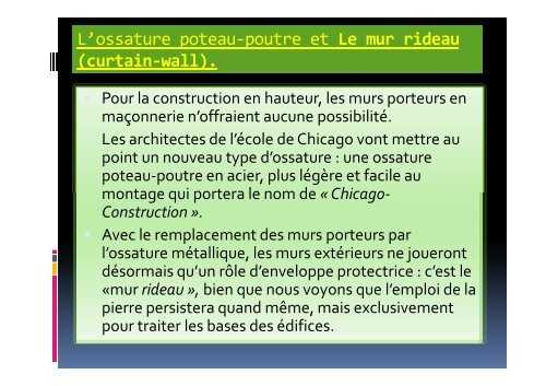 COURS 22 L'ECOLE DE CHICAGO. 1886- 1904