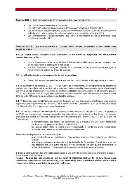 6-REGLEMENT MODIFIE - Orsay