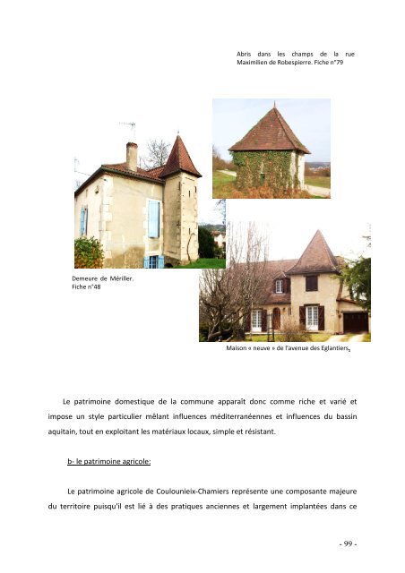 4. Le patrimoine bâti - Mairie de Coulounieix-Chamiers, site officiel