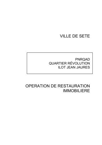 ville de sete operation de restauration immobiliere - Sète