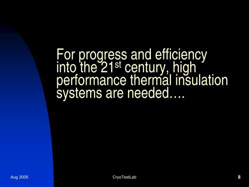 Cryogenic Thermal Insulation Systems