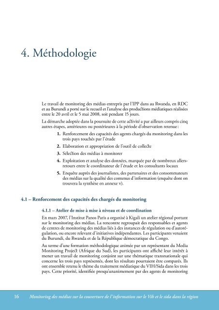 Monitoring des médias sur la couverture journalistique du sida dans ...