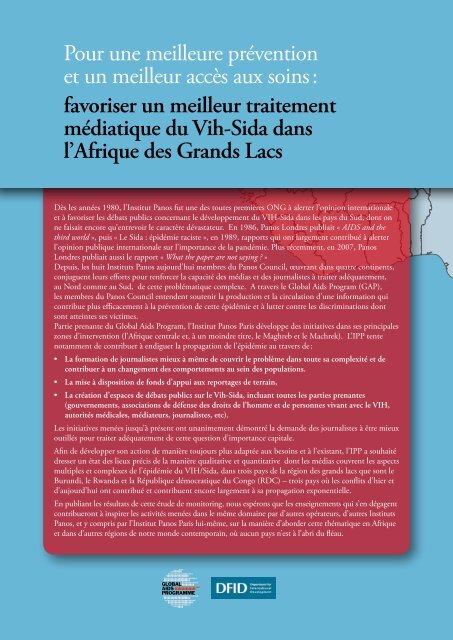 Monitoring des médias sur la couverture journalistique du sida dans ...