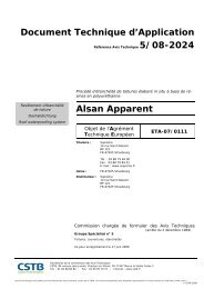 Document Technique d'Application Alsan Apparent - CSTB