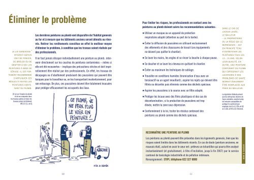 Brochure "Du plomb dans les peintures ?" - Etat de Genève