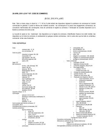 Burundi - Code de commerce mis a jour 2010 (www.droit-afrique.com)