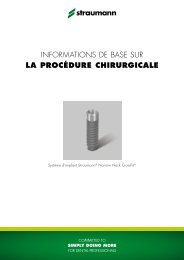 informations de base sur la procédure chirurgicale - Straumann