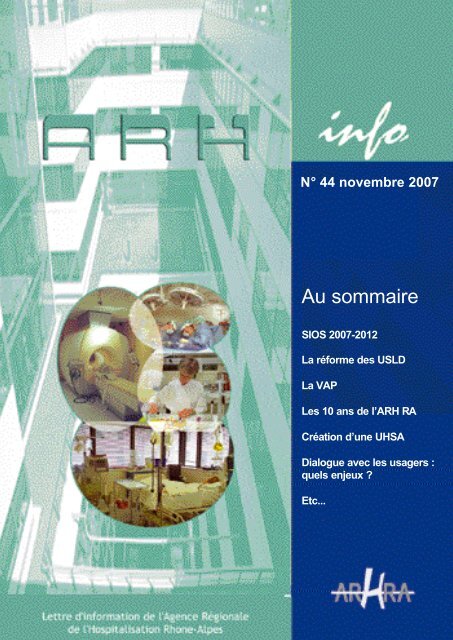 ARH Info numéro 44 - Novembre 2007 - Parhtage santé