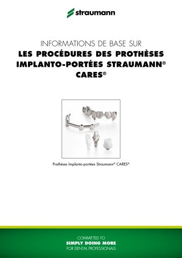 153.822 Informations de base sur les procedures des protheses ...