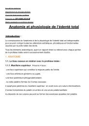 Anatomie et physiologie de l'édenté total - Facmed-annaba.com