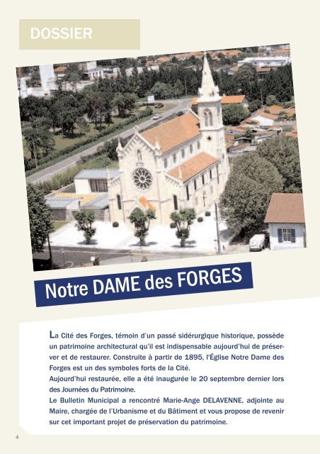 NOTRE DAME DES FORGES RESTAURÉE - Ville de Tarnos