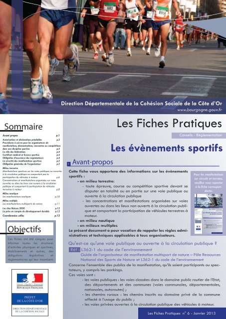 Evènements sportifs - préfecture de Côte-d'Or