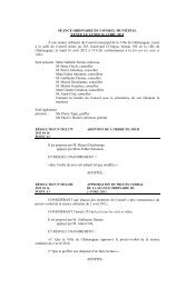 SÉANCE ORDINAIRE DU CONSEIL MUNICIPAL TENUE LE LUNDI ...