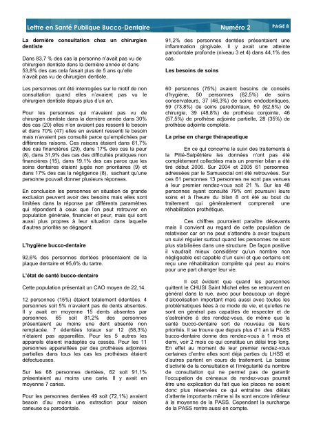 Editorial Lettre en Santé Publique Bucco- Dentaire - aspbd