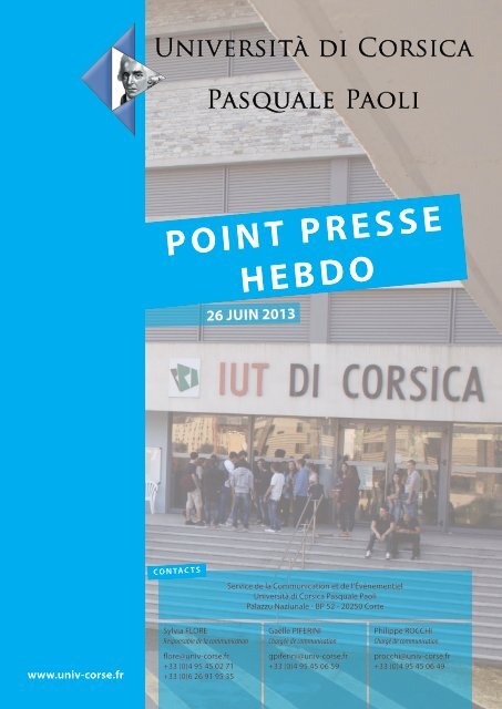 corse hebdo rencontres