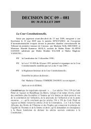 Lire décision - Cour Constitutionnelle du Bénin