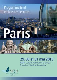 CONGRES SF2H - Programme final et livre des résumés