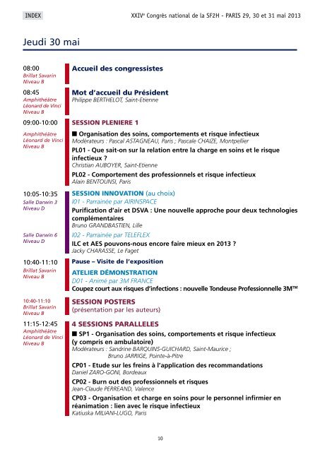 CONGRES SF2H - Programme final et livre des résumés