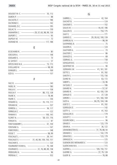 CONGRES SF2H - Programme final et livre des résumés