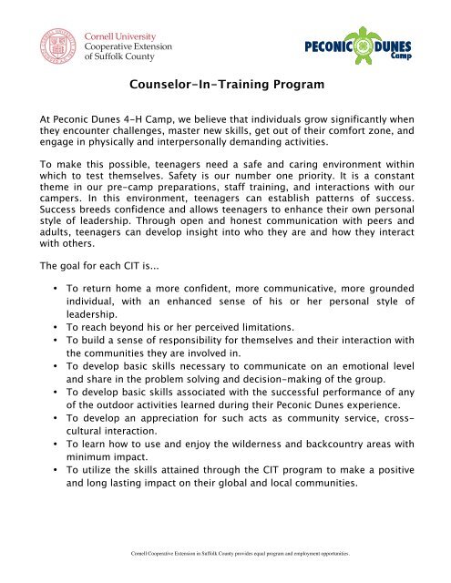 the CIT Program Description. - Cornell Cooperative Extension of ...