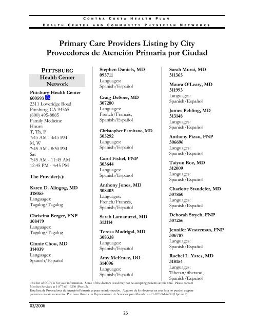 a contra costa health plan - Contra Costa Health Services