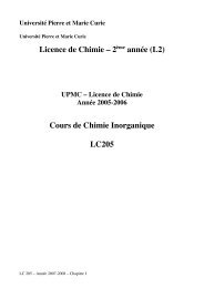 Licence de Chimie - UPMC - Université Pierre et Marie CURIE