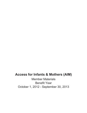 Access for Infants & Mothers (AIM) - Contra Costa Health Services