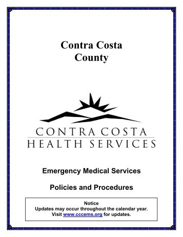EMS Policy Manual - Contra Costa Health Services