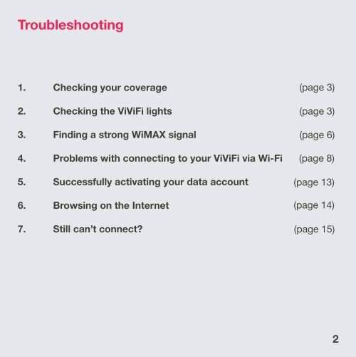 Troubleshooting Guide - Vividwireless