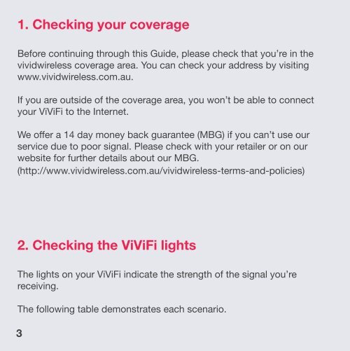 Troubleshooting Guide - Vividwireless