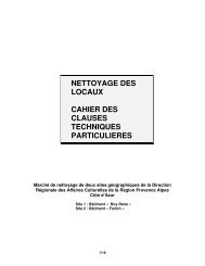 Cahier des Clauses Techniques Particulières - Ministère de la ...